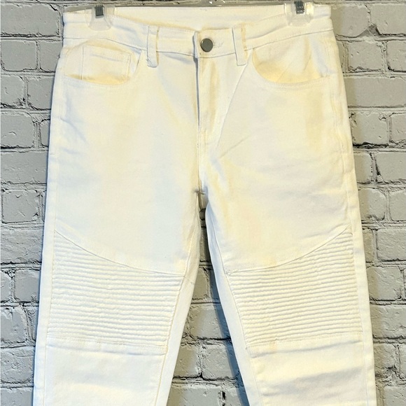 NWT Girls Fred Marshall White Stretch Jeans- 12 - Picture 2 of 13